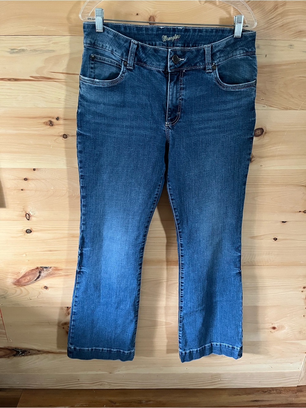 Wrangler Women's Bootcut Blue Denim Jeans Size 13x34